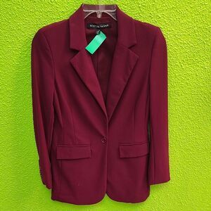 Boston Proper Women's Burgundy Blazer